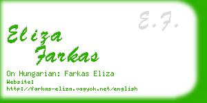 eliza farkas business card